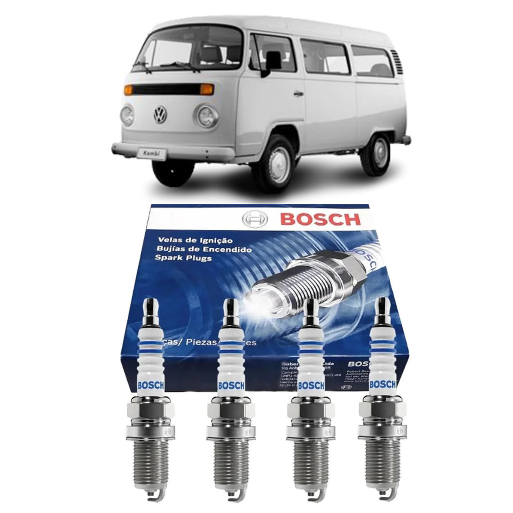 Vela de Ignição Volkswagen Kombi Furgão MI 1.6 8V 1997-2006 Bosch SP05 F000KE0P05 Original Alta Qualidade Envio Rápido