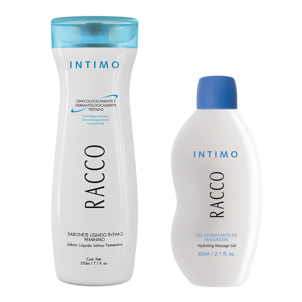 Kit Sabonete Liquido Íntimo + Gel Massagem Lubrificação Íntimo Racco
