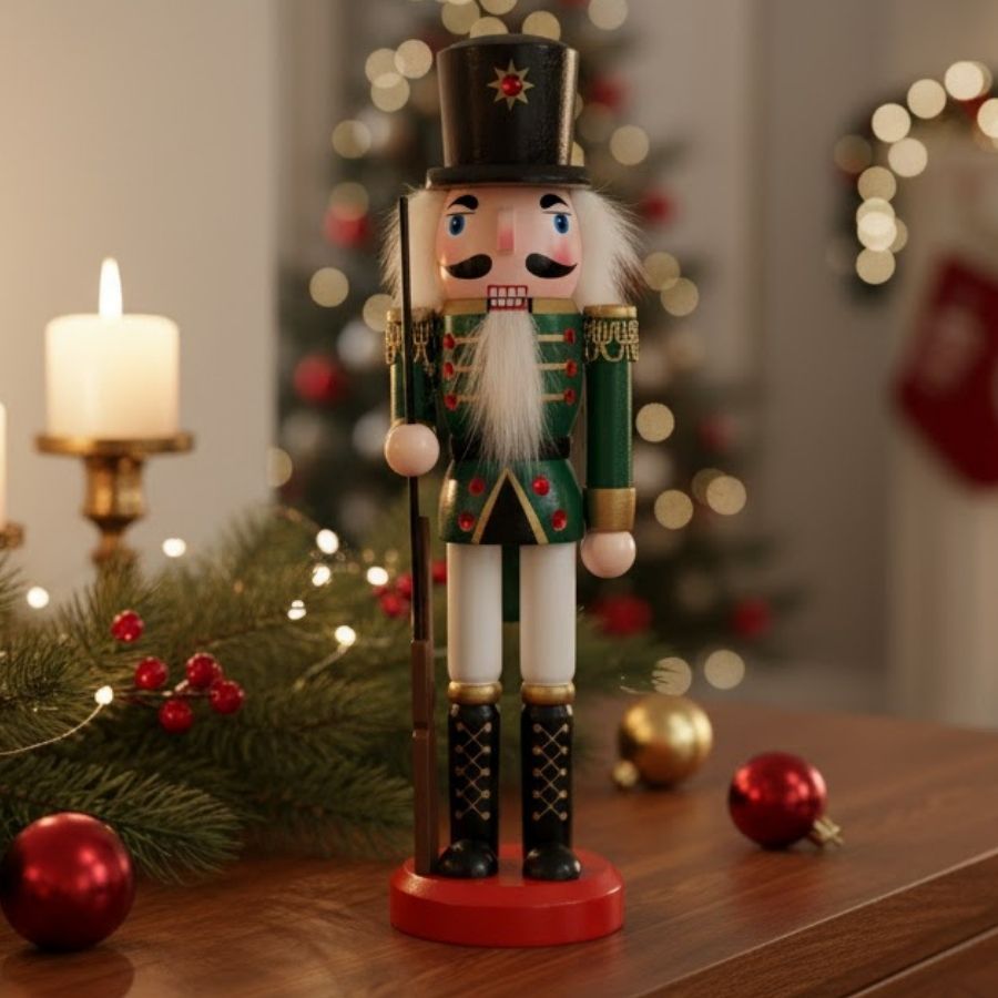 Soldado de Chumbo de Madeira com Arma - Verde - 25cm - 1 unidade - Artlille  - Rizzo