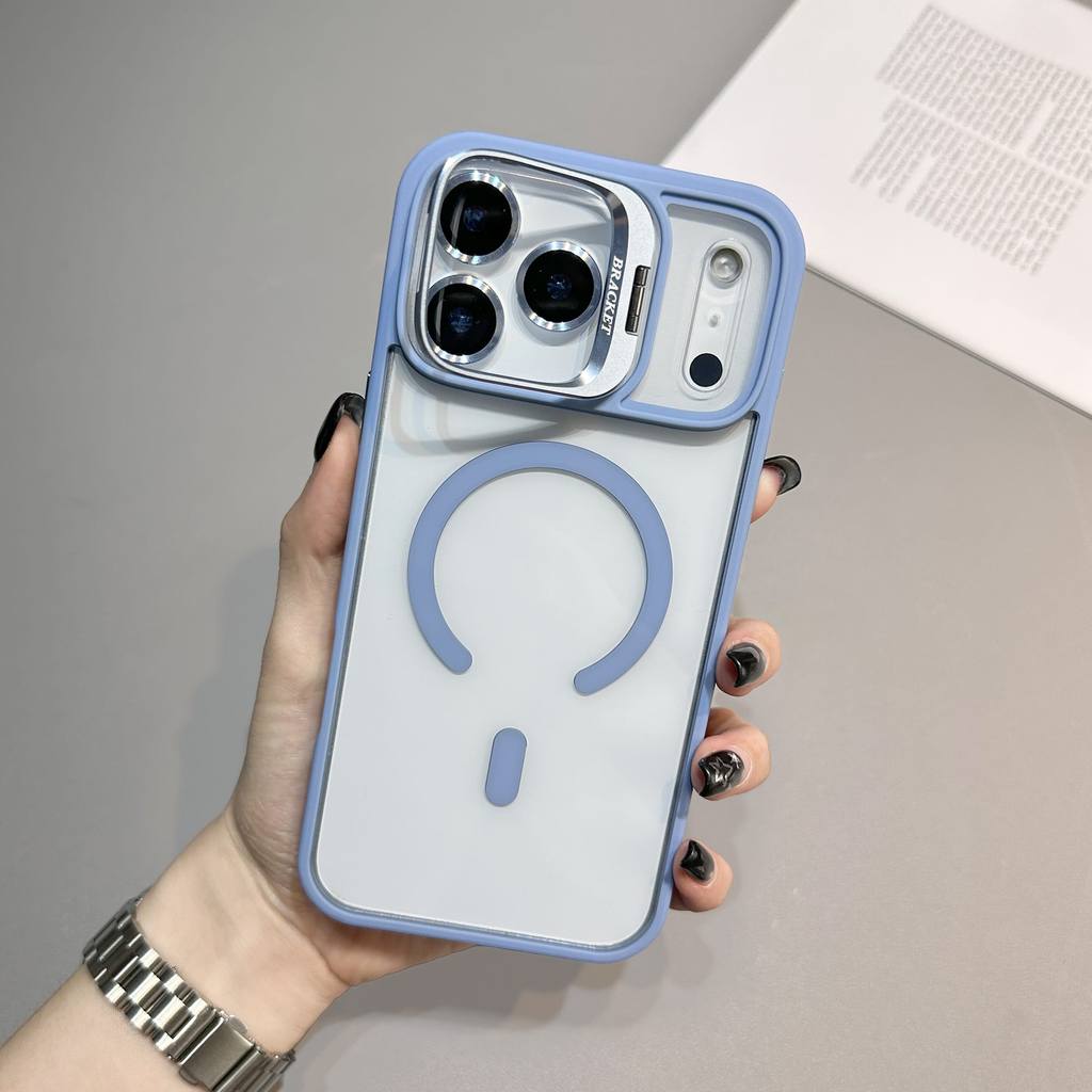 Capa Magnética Transparente em Acrílico para for iphone 11 a 17 Pro Max Plus - Compatível com Carregamento Sem Fios