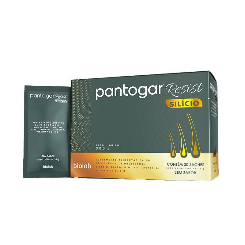 Pantogar Resist Silício Sem Sabor 30 Sachês 10g Cada