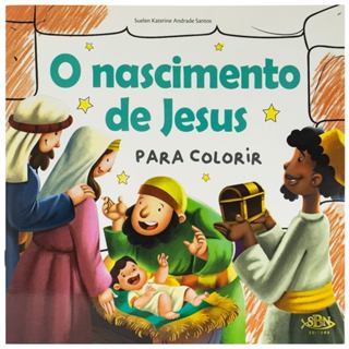 Livro de Colorir | Contos Bíblicos Para Colorir | O Nascimento de Jesus em Oferta na Shopee