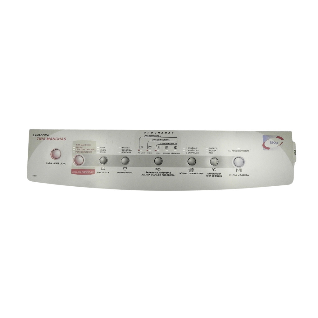 Painel Decorativo Compativel Com Lavadora Brastemp Bwt08a  Cp - P0560