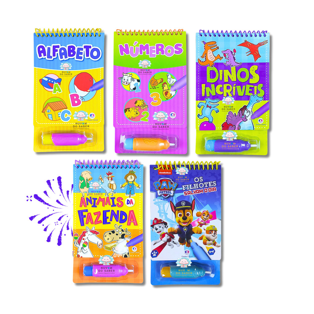 Livro Infantil Aquabook Colorindo com Água (Água Book) em Oferta na Shopee