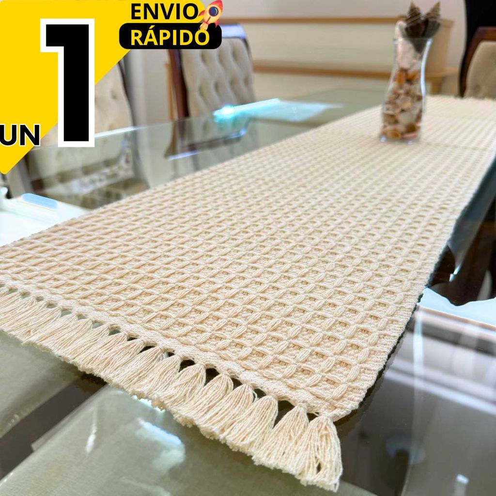 Trilho de Mesa Posta Cru Premium Usado para Decorar, Aparador ou Centro, Ideal para Proteger Mesa  .