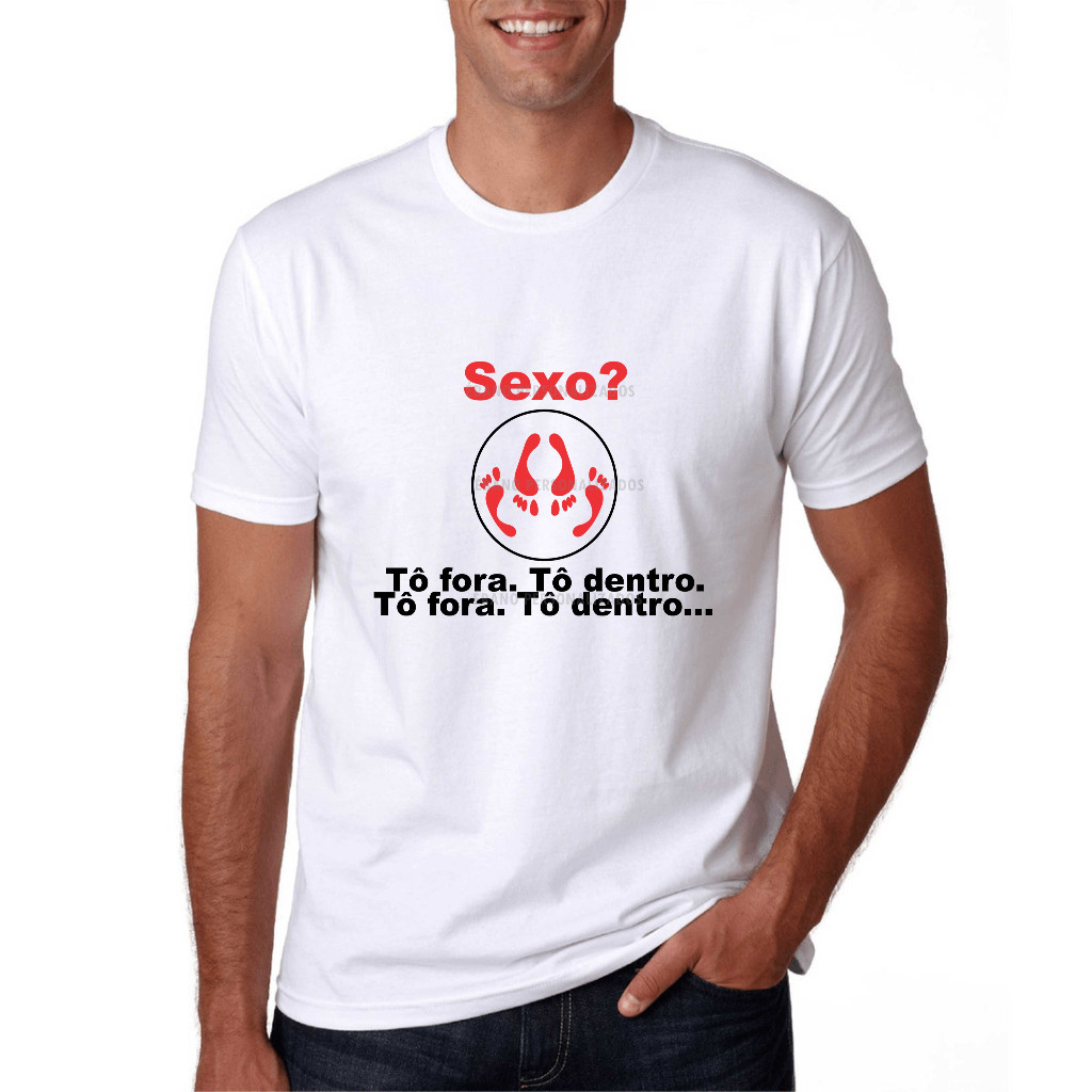 T-shirt 30.1 Camiseta humor tô fora tô dentro tô fora estampas divertidas carnaval crush beijo na boca Premium Envio Ime