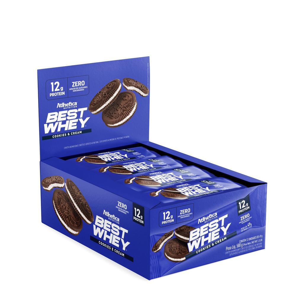 Best Whey Bar (Display com 12 Barras de 49g) Cookies & Cream