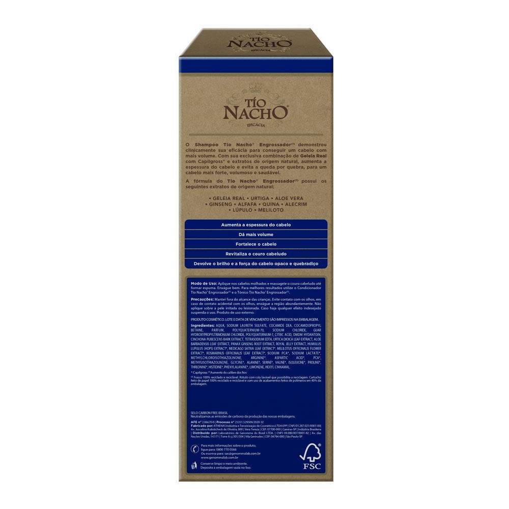 Detalhes do Shampoo Tio Nacho Engrossador 415ml