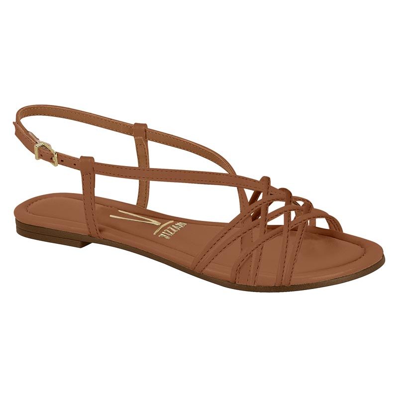 Sandália Aberta Rasteira Vizzano Feminino Ajuste Com Fivela ORIGINAL 6235.1720