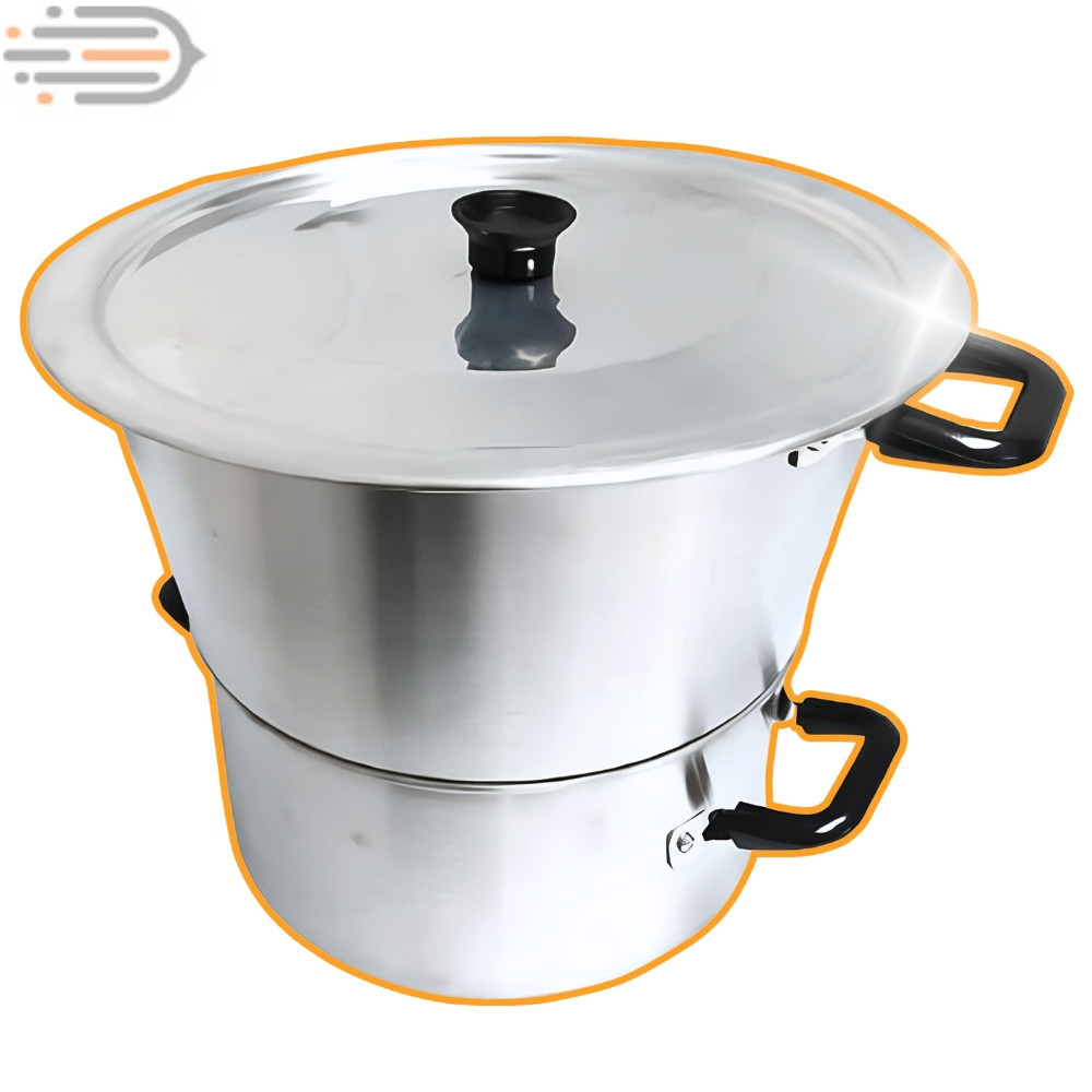 Cuscuzeira Grande 2 em 1 Panela Alumínio Legumes Vapor Tamanho Família 2,5L