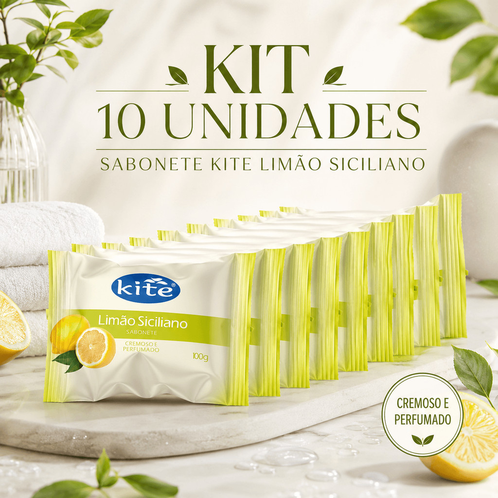 SABONETE KITE LIMÃO SICILIANO 100G CREMOSO E PERFUMADO