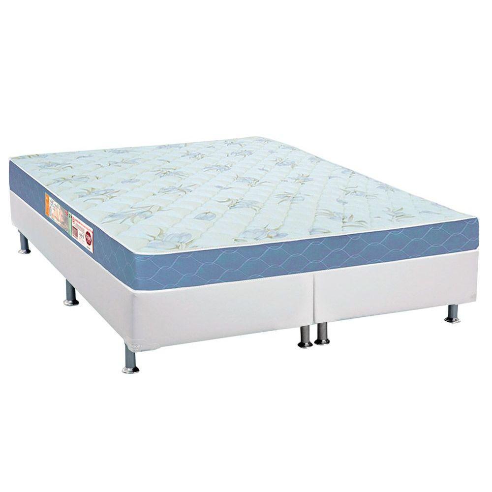 Conjunto Box King: Colchão Espuma Castor D45 Sleep Max + Base CRC Courano White (193x203)