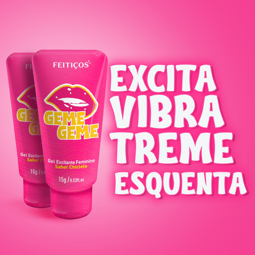 Gel Excitante Feminino Chiclete Treme - Sensações - Vibra- Pulsa - Lubrifica Sex Shop Casal