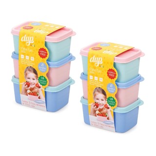 Jogo 6 Potes Lancheira Alimento Frutas Papinha 250ml Sem Bpa Plástico Micro-ondas Marmita Bebê Mini Pequeno Hermético