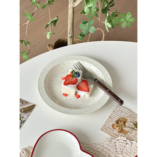 Muni simples cor sólida ponto de gergelim placa cerâmica casa café da manhã salada prato frutas café da manhã reduzir go
