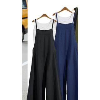Verão estilo europeu americano moda longo perna larga macacão suspensórios Shorts macacão feminino Casual solto macacão 