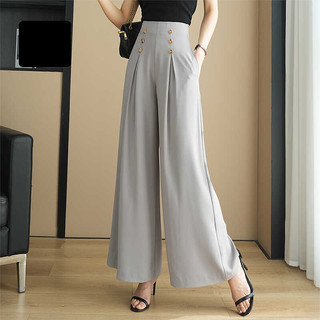 Novas calças de perna larga moda feminina 2025 novo estilo verão solto Casual Culottes mais magro olhar calças compridas