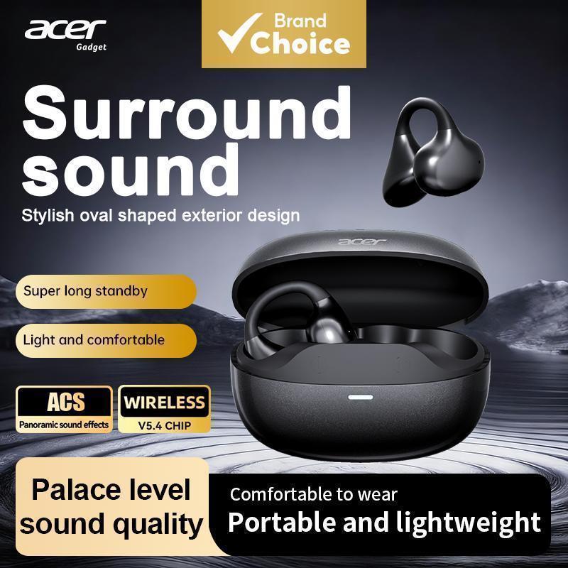 Acer OHR629 Fones De Ouvido USB-C Sem Fio Bluetooth Com Microfone Chamada Clara Silicone Display Energia Ao Vivo Android