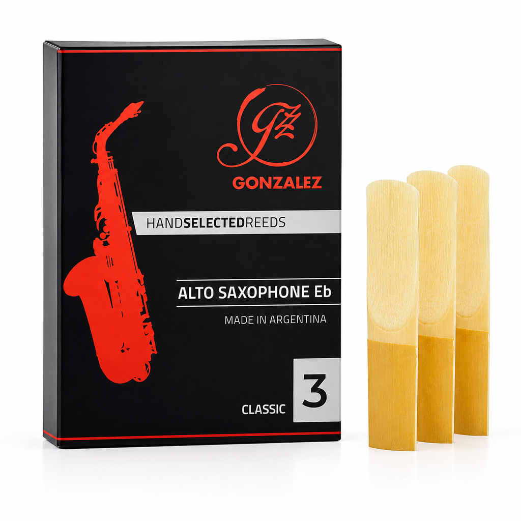 Kit 3 Palhetas Gonzalez Classic para Saxofone Alto Eb 3