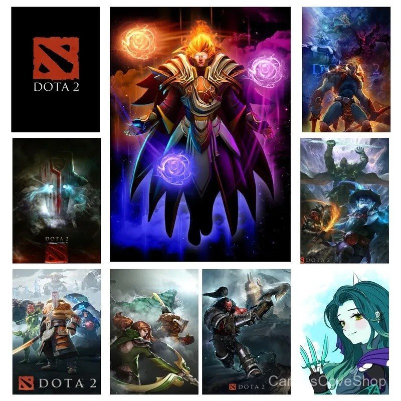 11O9 D-Dota 2 Arte em Tela para Decoração de Parede, Decoração de Casa, Decoração de Quarto, Pintura Digital para Sala d