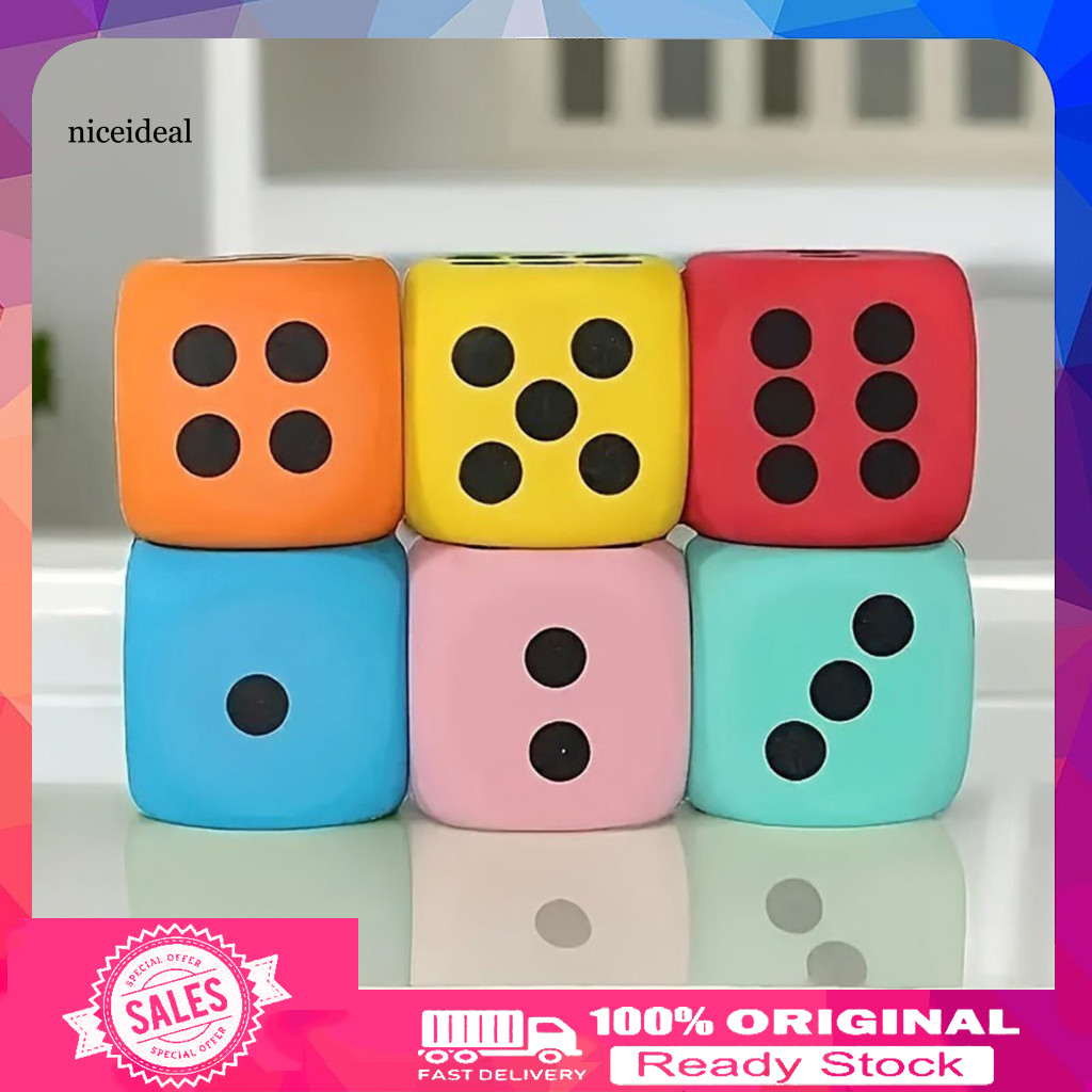 Durable Foam Dice Reusable 6/8cm Giant Eva Corner Six-sided for Board Games Casino Party Decoration Kids Toy Game Prop F