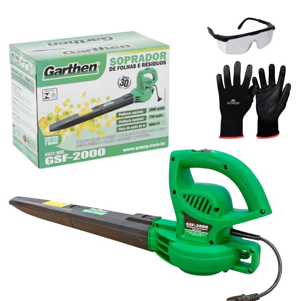Soprador de folhas eletrico Para Jardim 2000w Soprador Potente