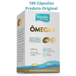Ômega 3 Equaliv 1000mg EPA DHA 180 Cápsulas Gelatinosas Alta Concentração Suplemento Óleo de Peixe Original