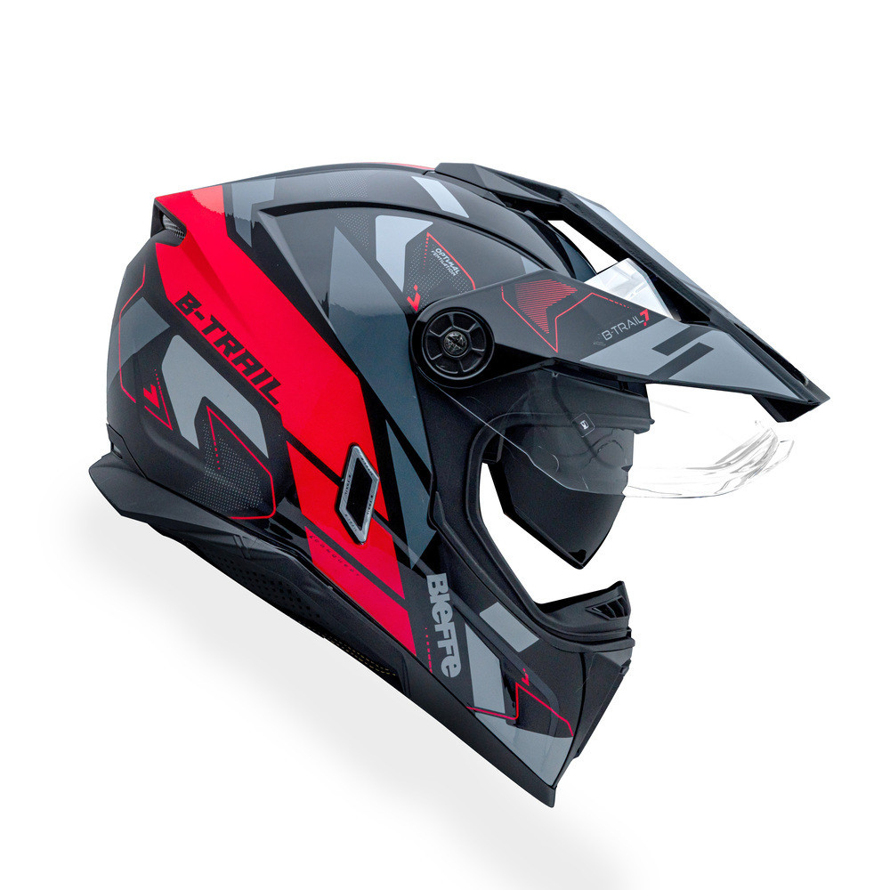 Capacete Moto Bieffe B-trail Conquest Com Óculos Interno
