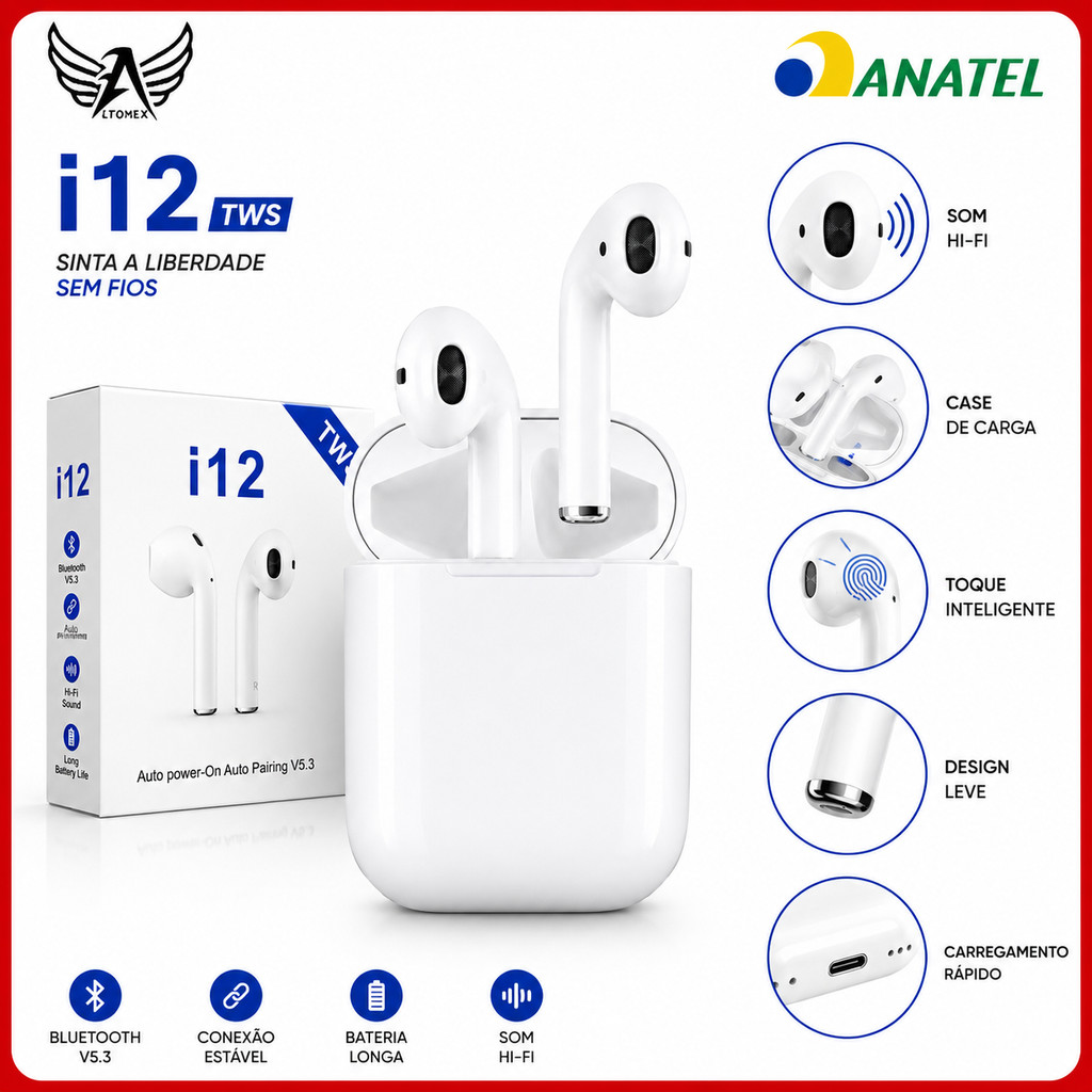 Fone De Ouvido Bluetooth Tws Sem Fio In-ear Intra Auricular