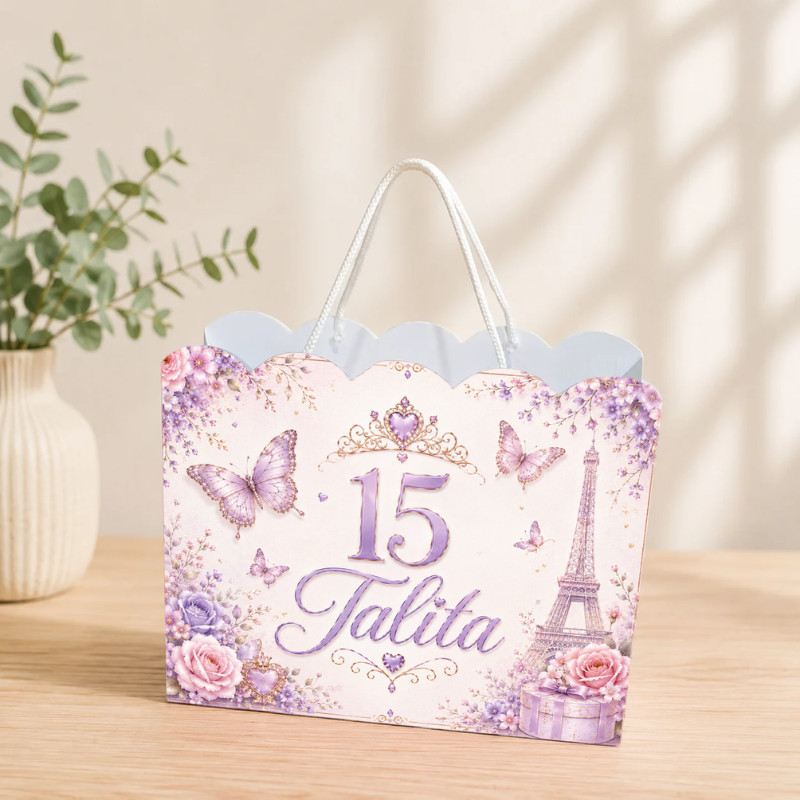 Sacolinha Personalizada 15 ANOS | Debutante 15 anos Pegue e Monte Lembrancinha Aniversário Infantil Mimos Festa