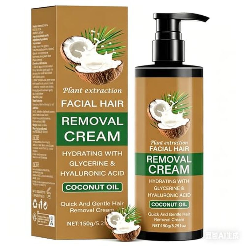 Creme De Remoção De Pêlos Com Óleo De Coco , Faciais De 5.29 Onças Para Lábios E Queixo Superior Mulheres , Cremes Depil