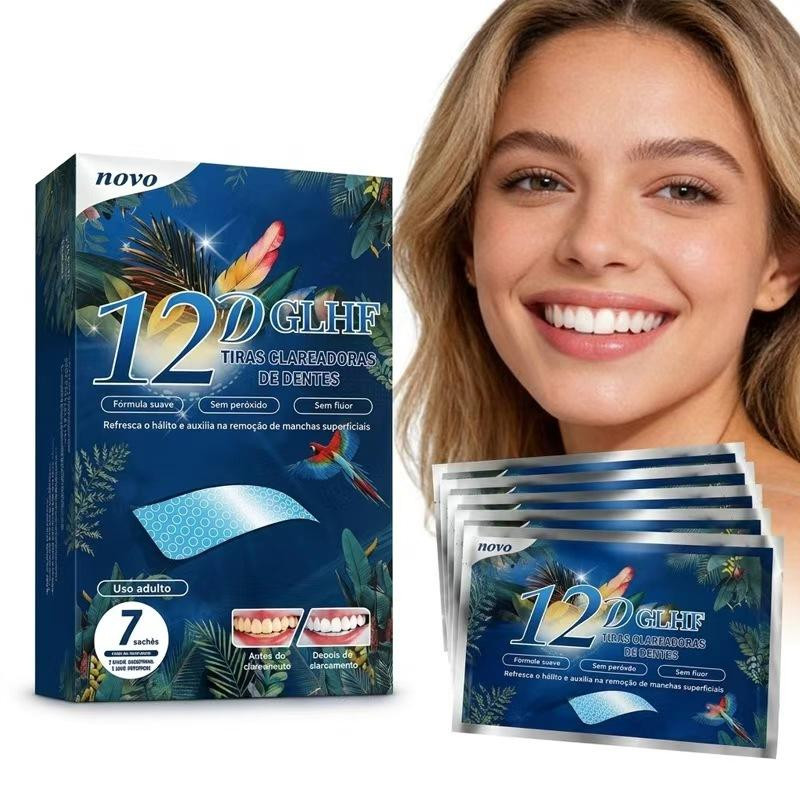 28 peças 56 patches Fitas Clareadoras Dentais Originais 12D - Força Extra