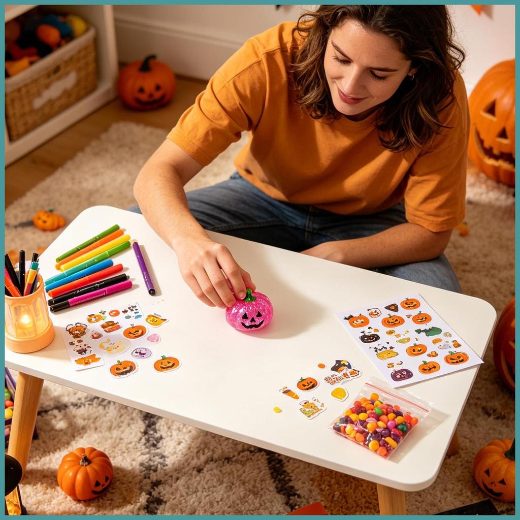 Halloween Brinquedos Fidget Engraçado Glitter Lento Subindo Abóbora Sensorial Squeeze Brinquedo Para Crianças Adultos Fe