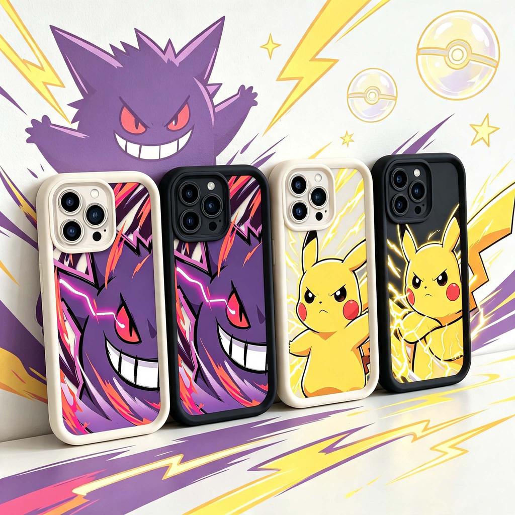 Anime Meia Face Gengar Silicone Caso Capa Para Samsung Galaxy A37 A57 A27 A36 A56 A55 A17 A07 A35 A16 A15 A53 5G Macio A