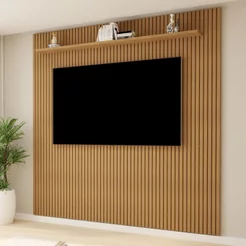 Painel para TV até 75 Polegadas MDF 224CMX218CM Frisado Curitiba Marrom