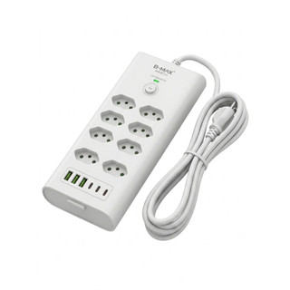 Filtro De Linha Extensao 8 Tomadas 10A 20A USB USB-C 2m Bivo