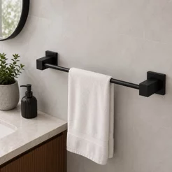 Porta toalha para banheiro toalha rosto preto stylos