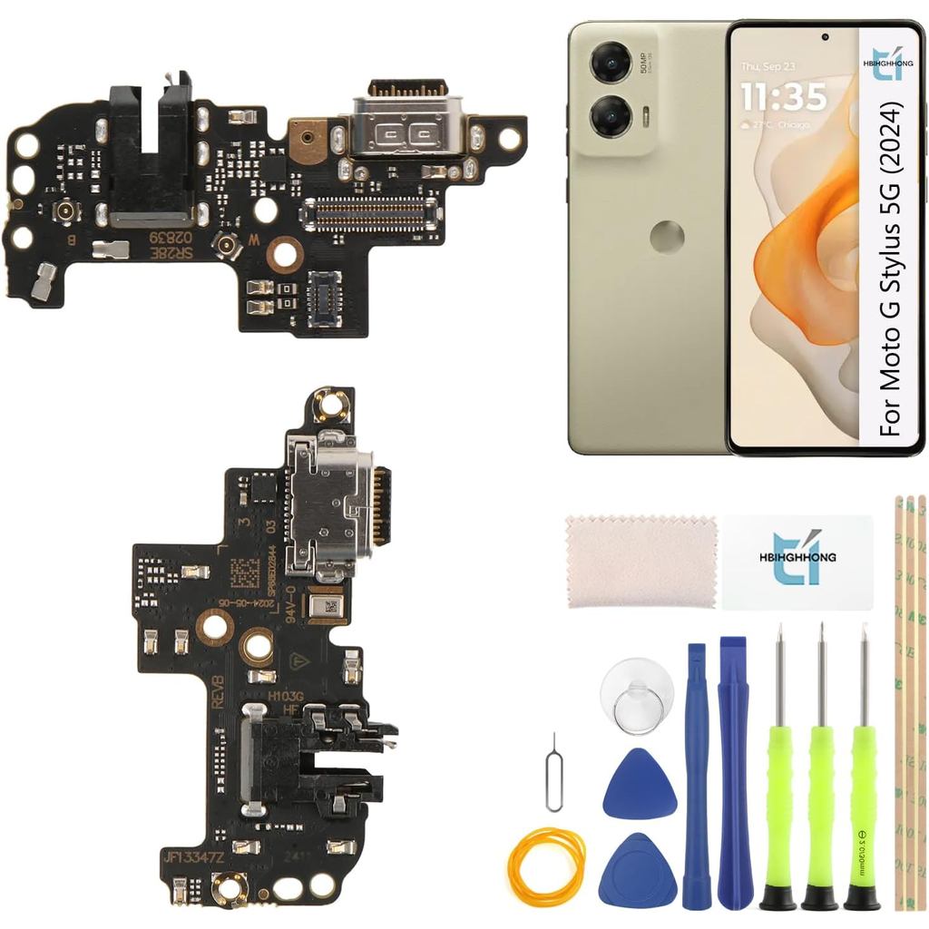 Porta de Carregamento USB para Motorola Moto G Stylus 5G 2024, Conector de Dock 