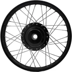 Roda Dianteira Aro Biz 100 Biz 110 Biz 125 Cubo Preto Raios 4mm Cromado ou Inox