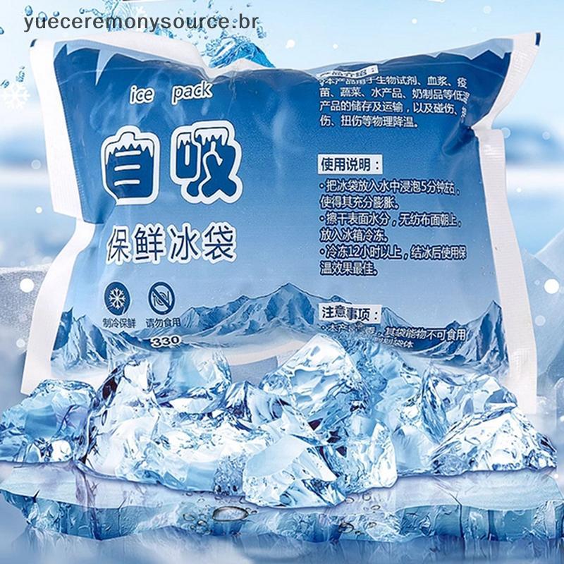 # yuece 1 Peça Saco Reutilizável De Gelo Pa Autoescorvante Térmico Dor Fria Bebidas Refrigerar Piquenique Comida Manter