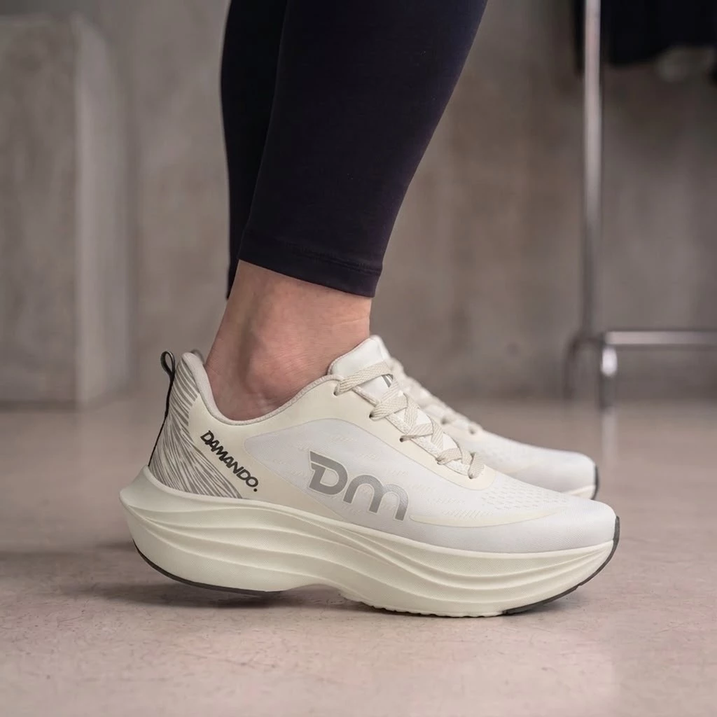 Tênis Unissex Damando Pulse Atletismo Caminhada Ortopédico Off White