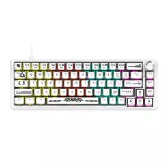 Teclado Mecanico Ajazz AK690, Rainbow, Switch Maillard, Transparent White, AK690-TW
