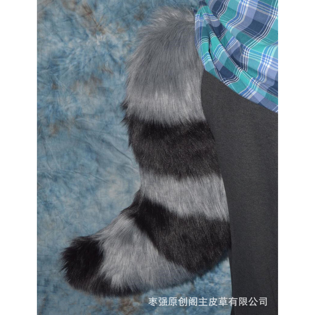 Sangue lobo Original animal orelha KC simulação animal cauda lobo orelha gato raposa orelha bandana COSPLAY cinza preto 