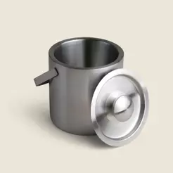 Balde para Gelo com Tampa Inox 14cm - A\CASA