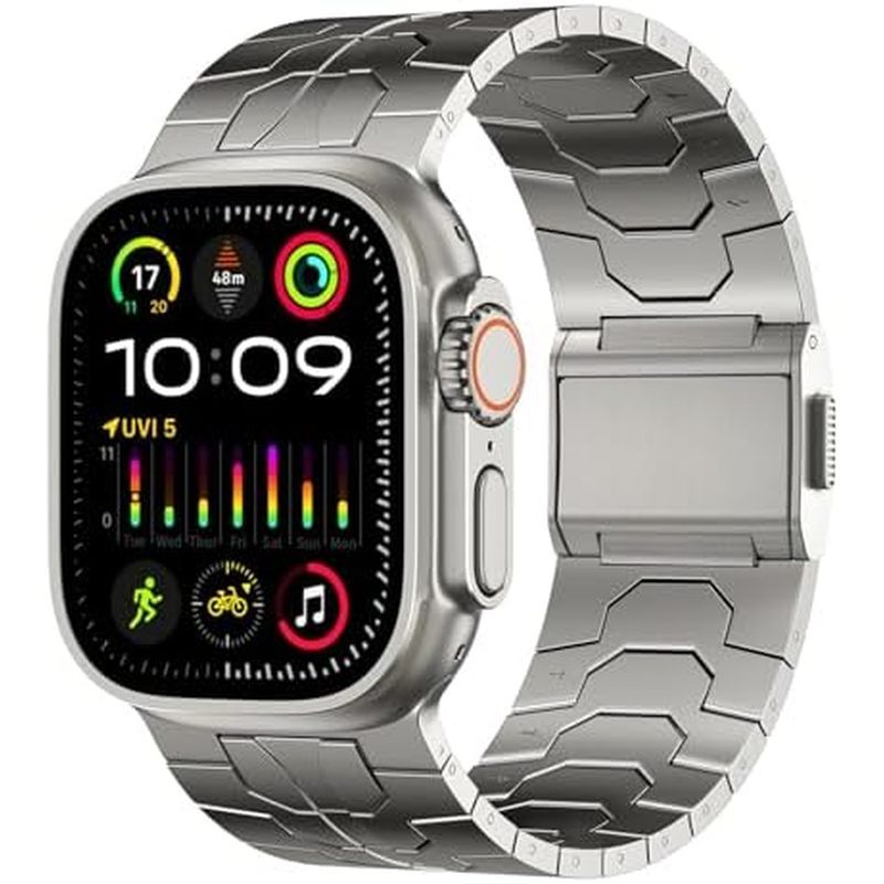 VeveXiao Compatível Com Apple Watch Ultra/2 Link Pulseira 49mm 45mm 44mm 42mm ,
