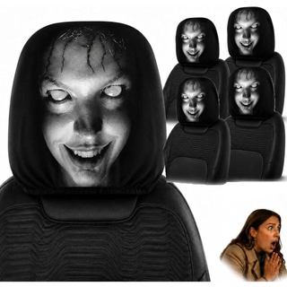 Kit Capa para Encosto de Cabeça de Carro Halloween, Rosto Fantasma Assustador, Protetor d…