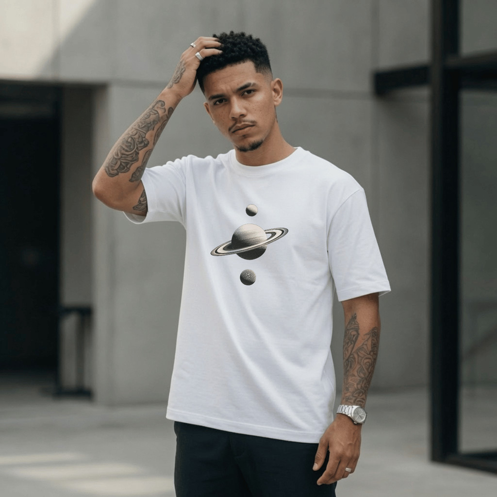 Camiseta Masculina Estampada 3 Luas 100% Algodão Premium Camisa Blusa Homem Academia Confortavel Plus Size