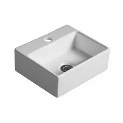 Cuba Pia de Apoio Sobrepor Banheiro Retangular 34x29 Branco