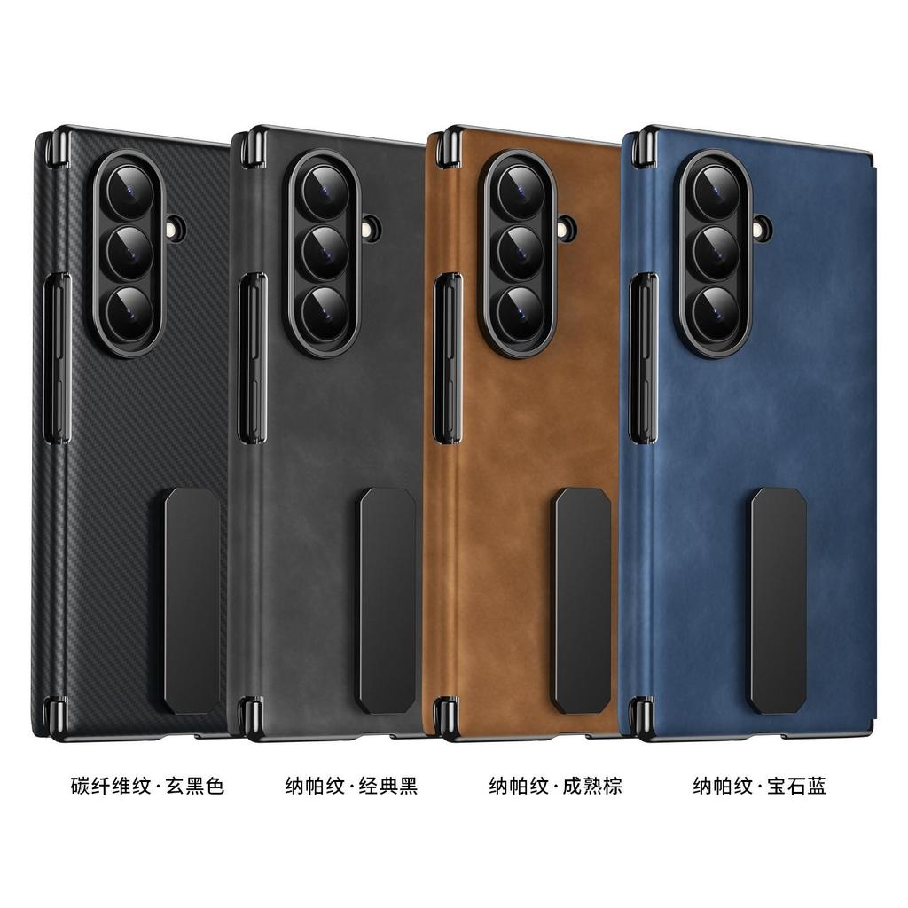 Para Samsung Galaxy Z TriFold Janela Inteligente Flip Capa De Couro Escondido Ki