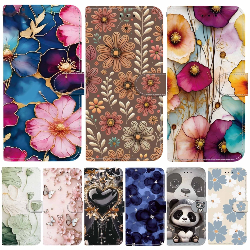 Flor 3D Caso De Telefone Para Samsung Galaxy A57 A37 A17 A07 A56 A36 A55 A16 A35 A25 A54 A34 A14 A53 Casos Carteira De
